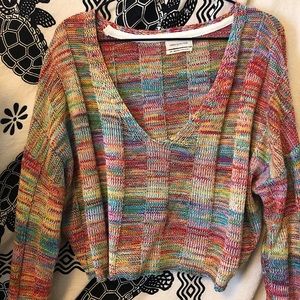 UO Rainbow Cropped Sweater